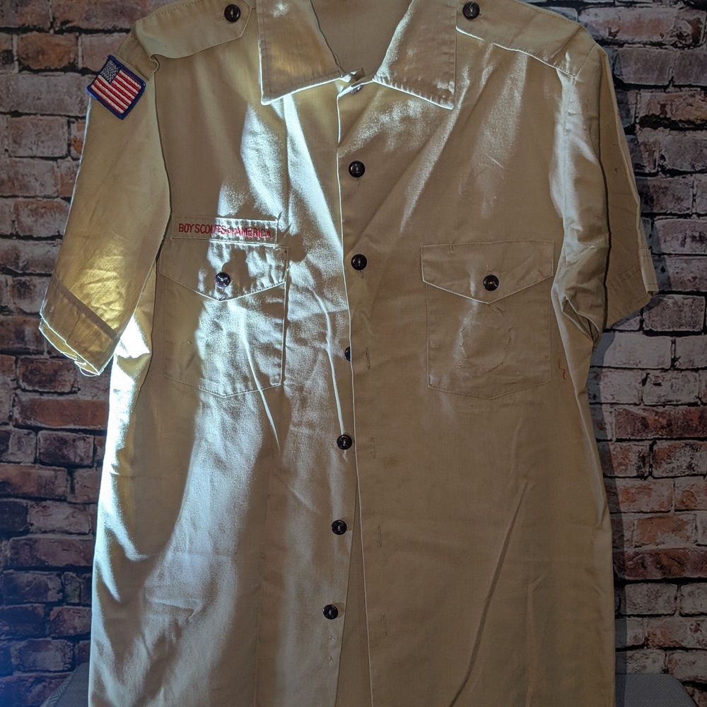 Vintage Scout Tan Casual Button Down Shirt